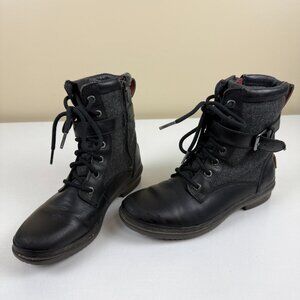 UGG Kesey Leather Sheepskin Waterproof Gray Black Boots S/N 1005264
